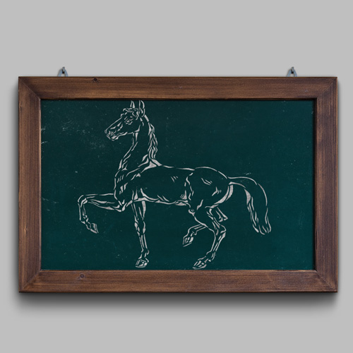 Schablone für Dekoration XL-Größe (30*30cm), Pferd #044 - foto 0  - Fabrika Decoru