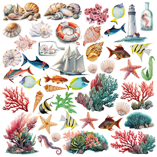 Zestaw papieru do scrapbookingu Sea of dreams , 30,5 cm x 30,5 cm - foto 11  - Fabrika Decoru