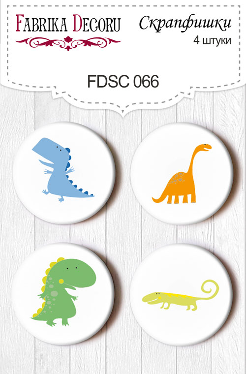 Set of 4pcs flair buttons for scrabooking #066