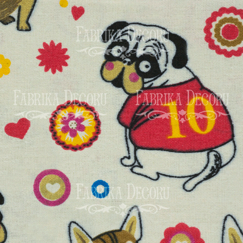 Stoffzuschnitt 35X75 Hunde - Fabrika Decoru