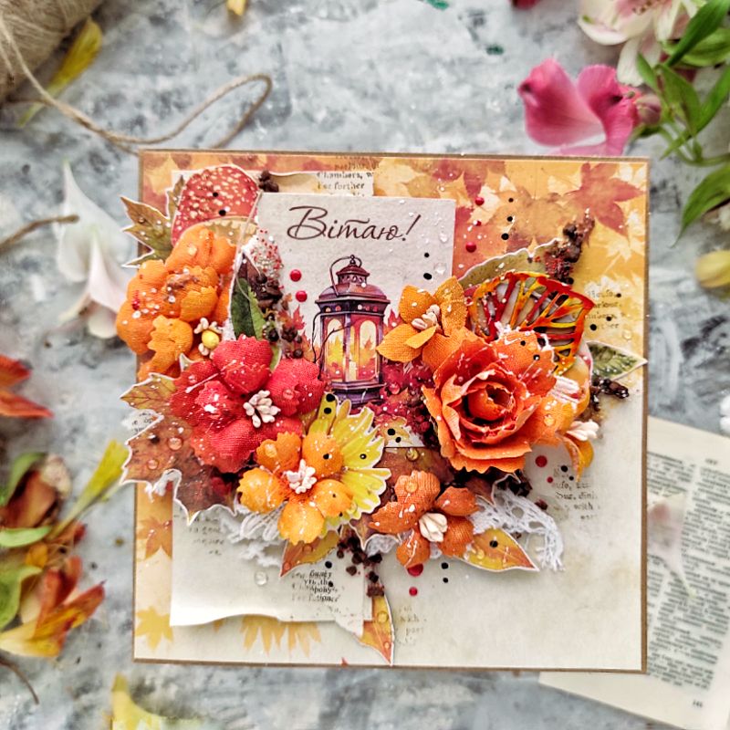 Greeting Card. Scrapbooking Collection "Bright Autumn" - фото Greeting Card. Scrapbooking Collection "Bright Autumn" - фото