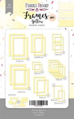 набор картонных фото рамок #1, yellow, 39 шт фабрика декору - 2