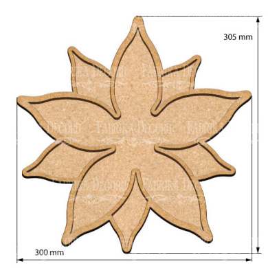  Art board Poinsettia 30х30,5 cm - 2