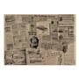 Set of one-sided kraft paper for scrapbooking Newspaper advertisement 16,5’’x11,5’’, 10 sheets - 1
