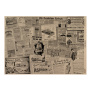 Zestaw jednostronnego kraftowego papieru do scrapbookingu Newspaper advertisement 42x29,7 cm, 10 arkuszy 