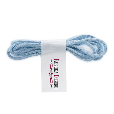 вязаный хлопковый шнур, цвет голубой шебби, 2,5 мм