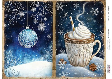 Decoupage card «Christmas Tale» #000800, 21cm x 29,7cm