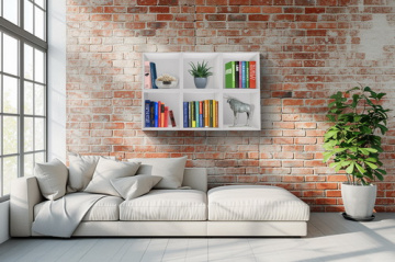  Полка 400мм х 400мм х 250мм, Корпус Белый, Задняя панель Белая - 2