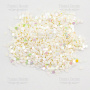 Sequins Round flat, ivory with iridescent nacre, #419 - 0