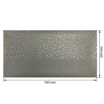 Piece of PU leather for bookbinding with gold pattern Golden Drops Gray, 50cm x 25cm - 2