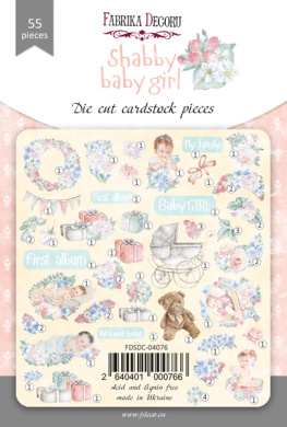 набор высечек, коллекция shabby baby girl redesign, 55 шт - 2