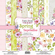 набор двусторонней бумаги для скрапбукинга spring inspiration 30,5x30,5 см, 10 листов