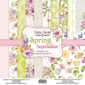 Zestaw papieru do scrapbookingu Spring inspiration 30,5x30,5cm