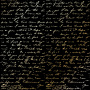 Sheet of single-sided paper with gold foil embossing, pattern "Golden Text Black"