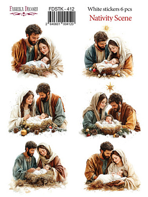 Set of stickers 5 pcs, Christmas, #412