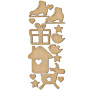 set of mdf elements for decorating #159