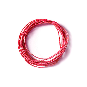 Round wax cord, d=1mm, color Red