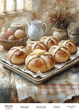 Decoupage card «Easter coziness-06» #000966, 21cm x 29,7cm