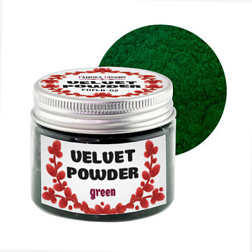 Velvet powder, color green, 50 ml