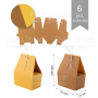 Бонбоньерка Сумочка - набор картонных заготовок для упаковки подарков, 6шт, 105х75х43 мм
