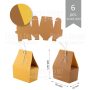 Bomboniera Torebka - zestaw tekturowych wykrojów do pakowania prezentów 6 szt., 105x75x43 mm