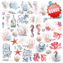 Double-sided scrapbooking paper set Sea soul 12"x12" 10 sheets - 11