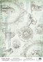Arkusz kalki z nadrukiem, Deco Vellum, format A3 (11,7" х 16,5"), "Vintage Gorgons and lions"