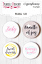 Set of 4pcs flair buttons for scrabooking "My little baby girl" EN #131