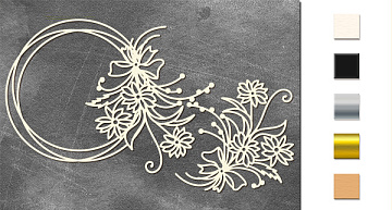 Spanplatten-Set Rahmen mit Gänseblümchen #571