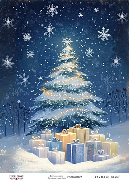 Decoupage card «Christmas Tale» #000827, 21cm x 29,7cm