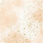 Sheet of single-sided paper with gold foil embossing, pattern Golden Pion, color Beige watercolor, 12"x12"