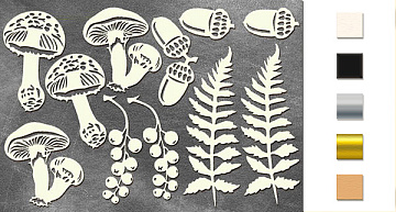 Spanplatten-Set "Botanik Herbst 3" #156