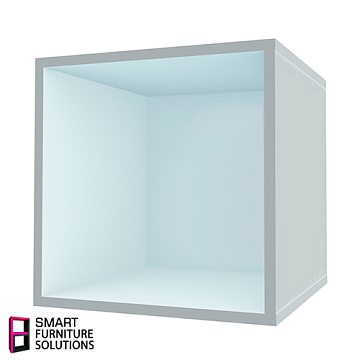 Furniture cube section - cabinet, White body, Back Panel MDF, 400mm x 400mm x 400mm