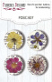 Set mit 4 Flair-Buttons zum Scrapbooking Summer botanical story #607