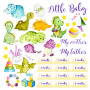 Double-sided scrapbooking paper set Dino baby 12"x12" 10 sheets - 11