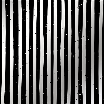 Blatt aus einseitig bedrucktem Papier mit Silberfolienprägung, Muster Silver Stripes Black 12"x12"