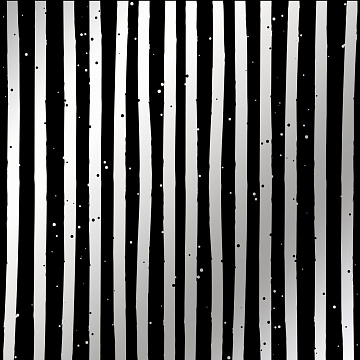 Sheet of single-sided paper embossed with silver foil, pattern Silver Stripes Black 12"x12" 