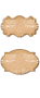 Set of MDF ornaments for decoration #117