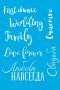 Stencil for crafts 15x20cm "Wedding Journaling" #207