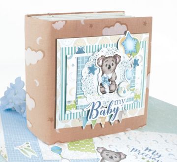 Children's photoalbum "Puffy Fluffy boy", 20cm x 20cm, DIY creative kit #04 - 2