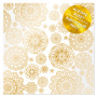 Acetatfolie mit goldenem Muster Goldene Servietten 12"x12"