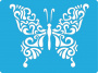 Stencil for crafts 11x15cm "Butterfly Curls 2" #097