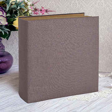 Blank album with a soft fabric cover Coffee Kraft, 20cm x 20cm, 10 sheets