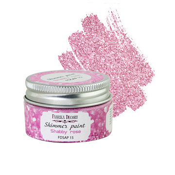 Farba brokatowa Shimmer paint Różowe Shabby, 30ml