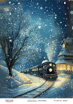 Decoupage card «Christmas Tale» #000833, 21cm x 29,7cm