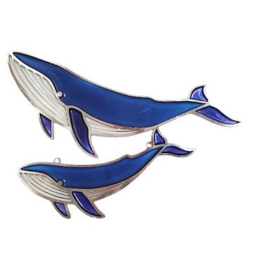 Art Stained Glass Kit “Two Whales", for painting by numbers