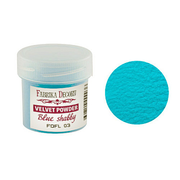 Samtpuder, Farbe blau shabby, 20 ml