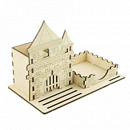 деревянный органайзер "сказочный замок" для карандашей и бумаги фабрика декору