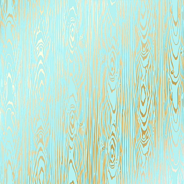 Sheet of single-sided paper with gold foil embossing, pattern Golden Wood Texture Turquoise, 12"x12"