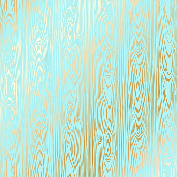 Sheet of single-sided paper with gold foil embossing, pattern Golden Wood Texture Turquoise, 12"x12"
